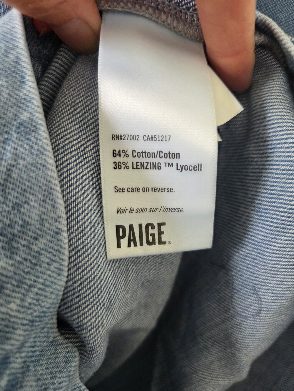 PAIGE Maliah Light Blue Denim Button-Up Romper with Drawstring - Picture 8 of 8
